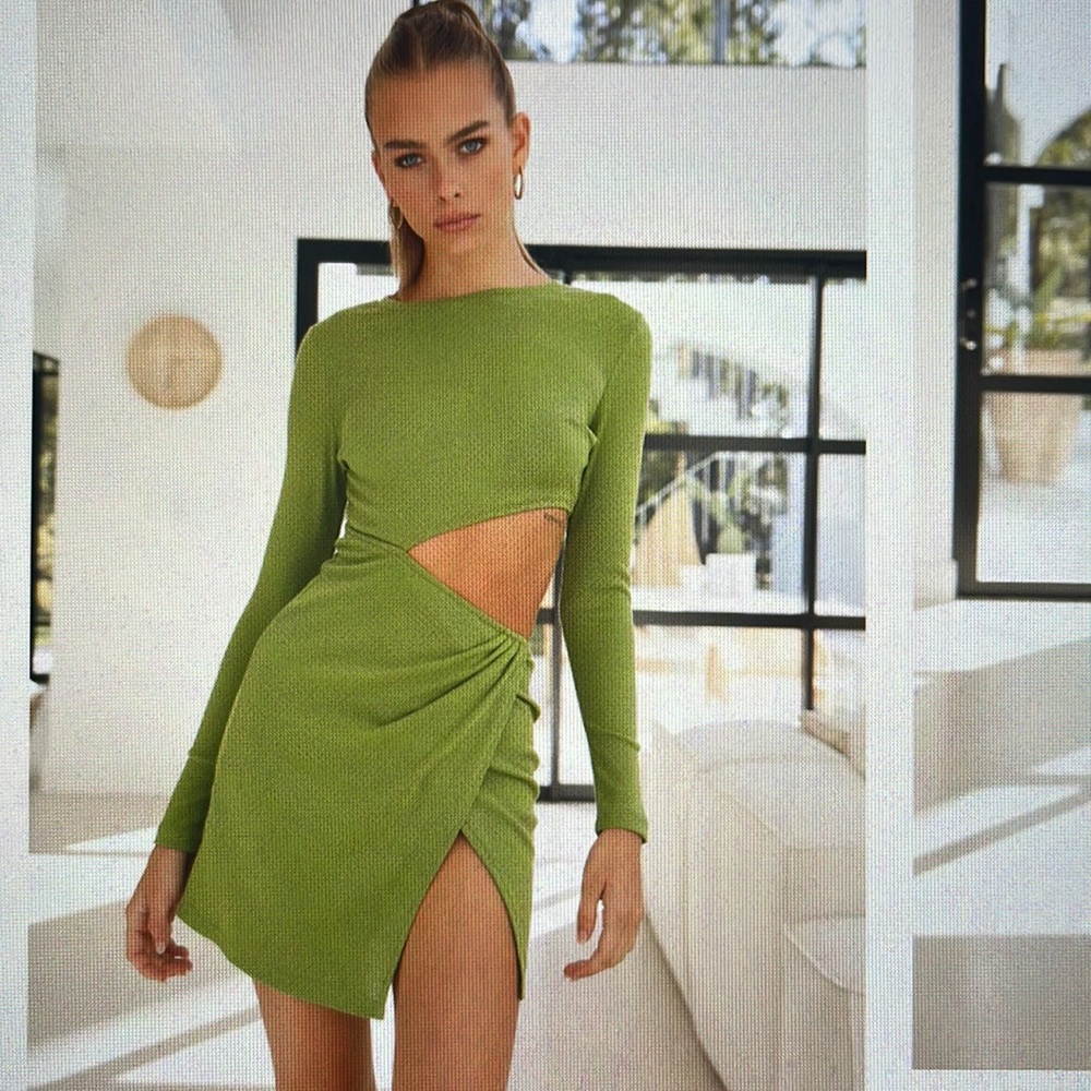 Late night dates dress green